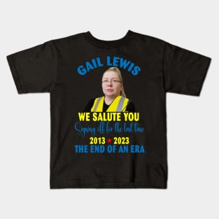 Gail Lewis We Salute You Signing off for the last time 2013 2023 Kids T-Shirt